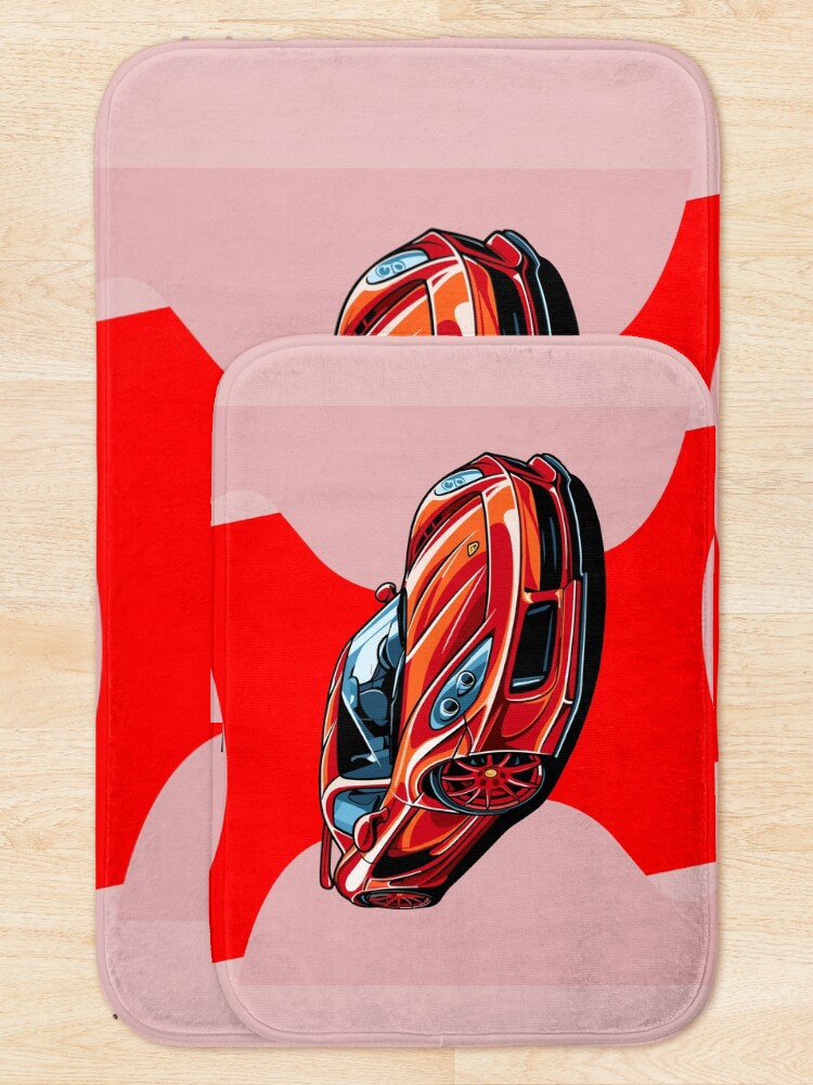 Thumbnail 5 of 6, Bath Mat, Red Car designed and sold by lumar23.