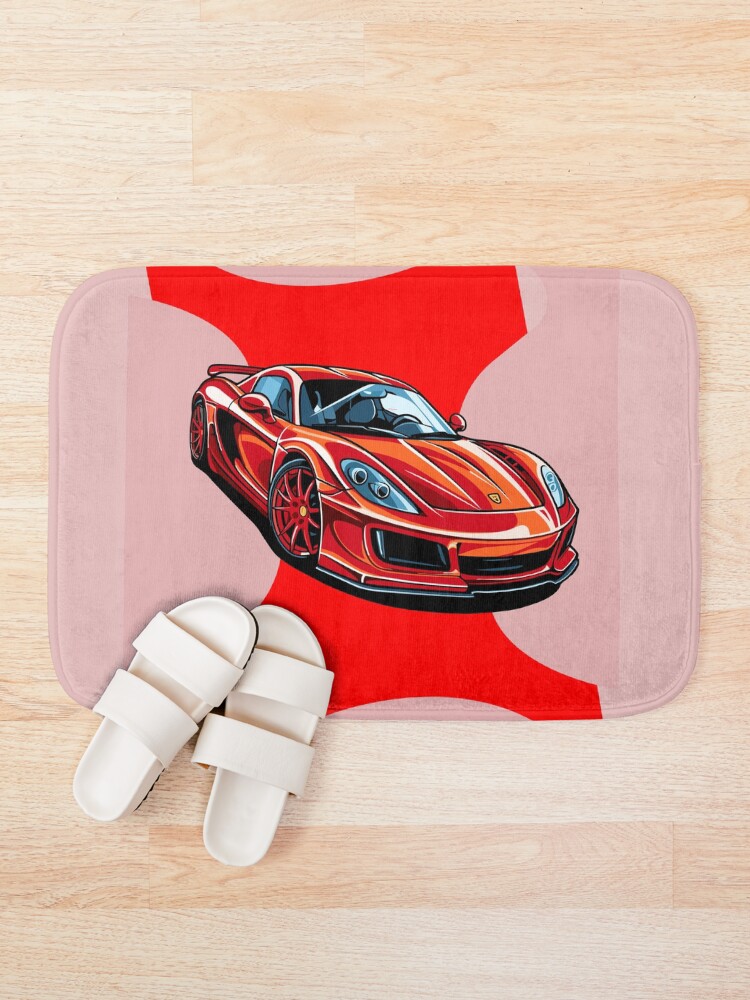 Thumbnail 1 of 6, Bath Mat, Red Car designed and sold by lumar23.