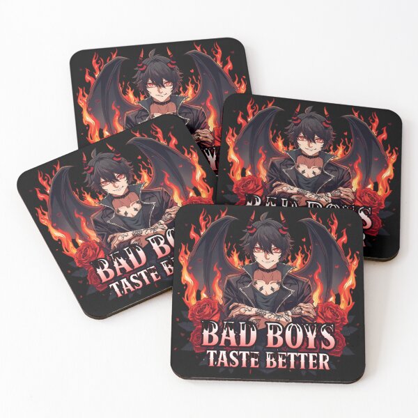 Item preview, Bad Boys Taste Better | Dark Demon Heartthrob with Wings and Roses Design designed and sold by Lunaria Arts.