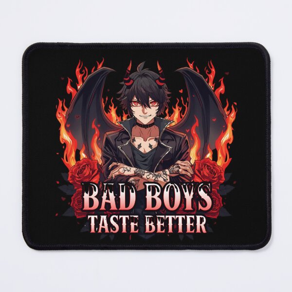 Item preview, Bad Boys Taste Better | Dark Demon Heartthrob with Wings and Roses Design designed and sold by Lunaria Arts.