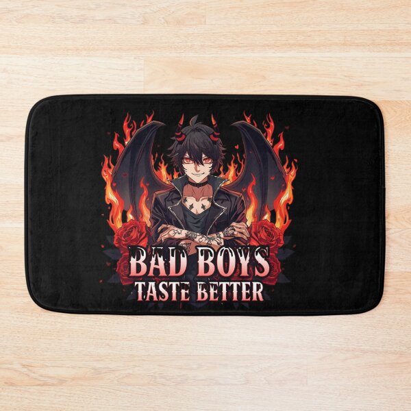 Item preview, Bad Boys Taste Better | Dark Demon Heartthrob with Wings and Roses Design designed and sold by Lunaria Arts.