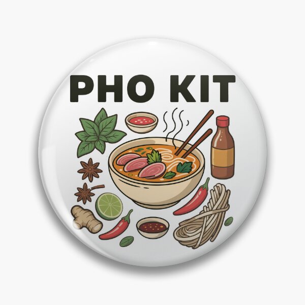 Item preview, Funny Pho Kit Noodle Bowl Pun with Ingredients Illustration designed and sold by JeniiArt.