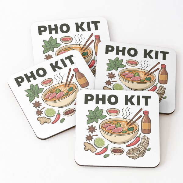 Item preview, Funny Pho Kit Noodle Bowl Pun with Ingredients Illustration designed and sold by JeniiArt.