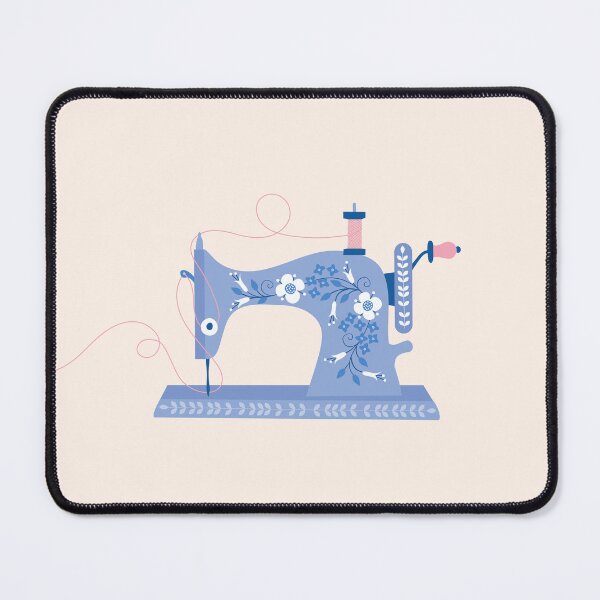 Item preview, Retro Blue Sewing Machine designed and sold by Jane Farnham.