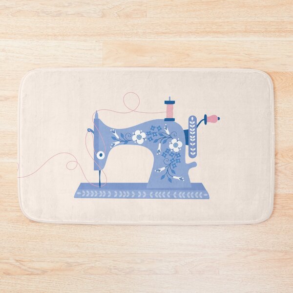 Item preview, Retro Blue Sewing Machine designed and sold by Jane Farnham.