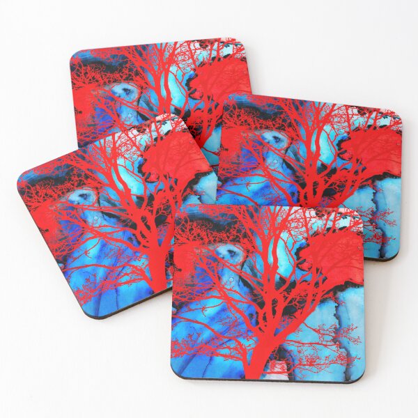 Item preview, Abstract red tree silhouette designed and sold by clarazen.