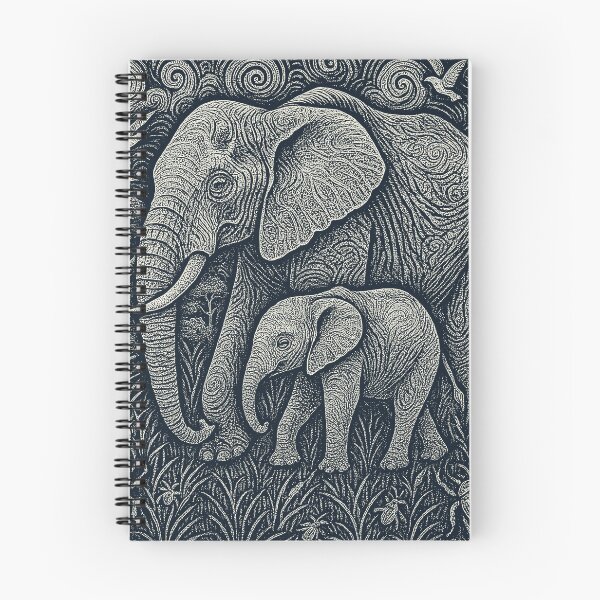 Item preview, Elephant Mother Calf Savannah Bugs Doodle designed and sold by EdvvinStudios.