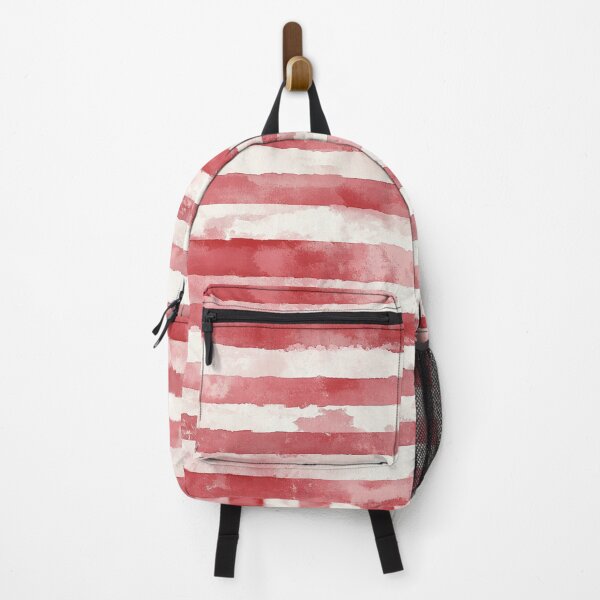 Item preview, Red White Horizontal Stripes Watercolor All Over designed and sold by Feeling Artsy.
