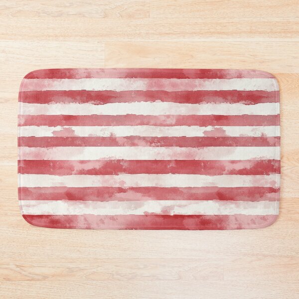 Item preview, Red White Horizontal Stripes Watercolor All Over designed and sold by Feeling Artsy.