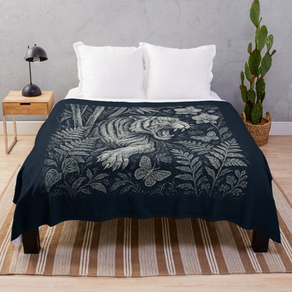 Item preview, Roaring Tiger Bamboo Orchid Jungle Doodle designed and sold by EdvvinStudios.