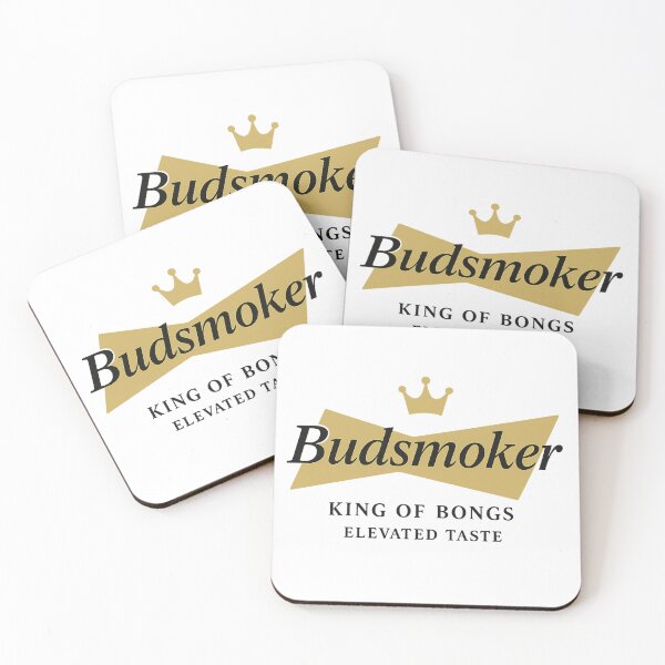 Item preview, Budsmoker — King of Bongs Parody Logo | Elevated Taste Streetwear designed and sold by POD DYNASTY | Original Print On Demand T-Shirt Graphics.