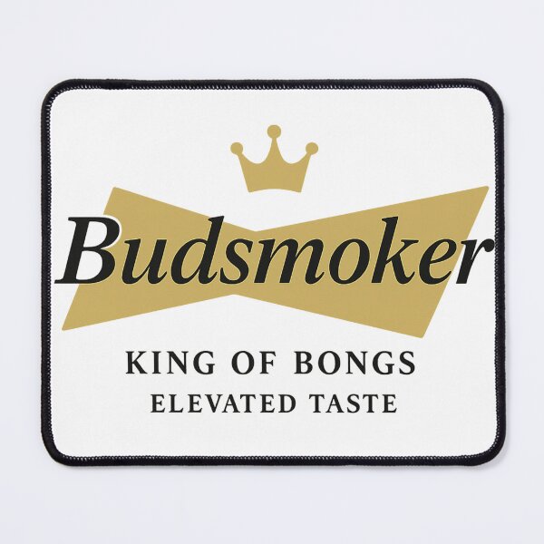 Item preview, Budsmoker — King of Bongs Parody Logo | Elevated Taste Streetwear designed and sold by POD DYNASTY | Original Print On Demand T-Shirt Graphics.