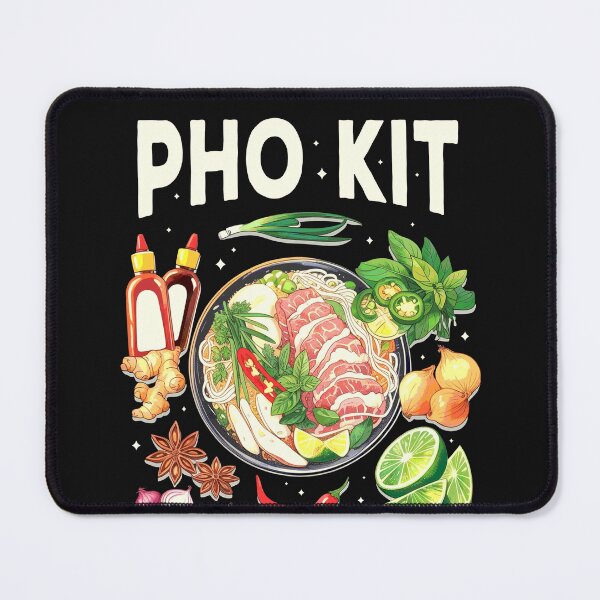 Item preview, Funny Pho Kit Noodle Bowl Pun with Ingredients Illustration designed and sold by JeniiArt.