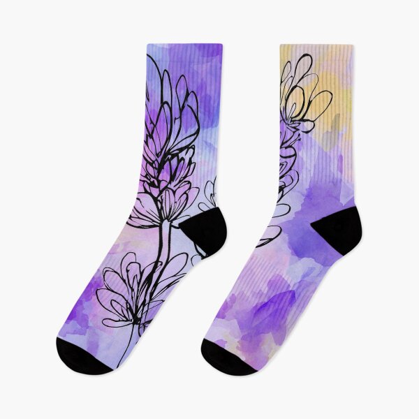 Item preview, Purple Haze Botanical Line Drawing designed and sold by idtecss.