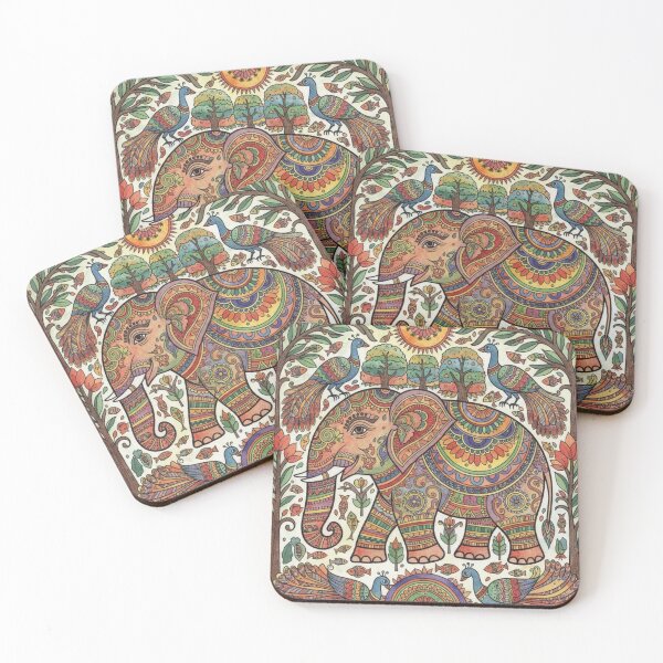 Item preview, Royal Elephant | Vibrant Madhubani Folk Art Design designed and sold by digitallyyour.