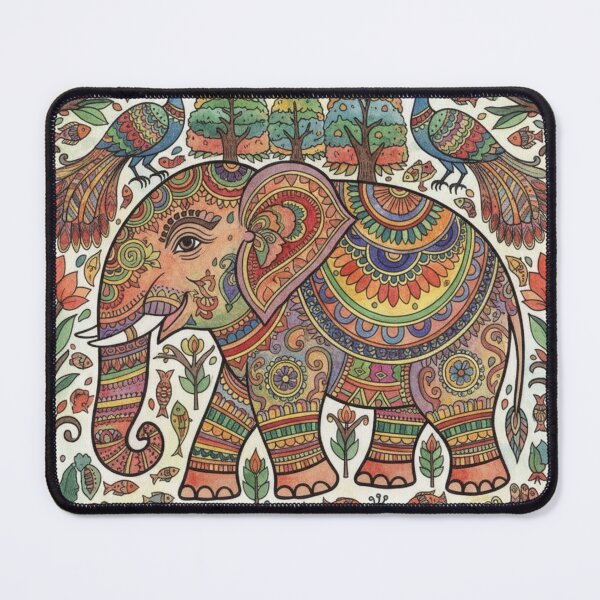 Item preview, Royal Elephant | Vibrant Madhubani Folk Art Design designed and sold by digitallyyour.