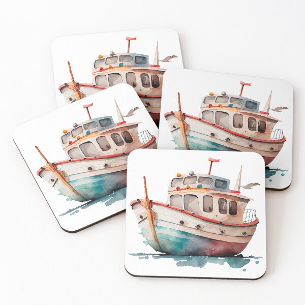 Item preview, Boat,Sea Breeze Wave Rider Stormy Pearl Ocean Spirit Blue Horizon Captain’s Joy Sea Falcon Driftwood designed and sold by TetianaYasinska.