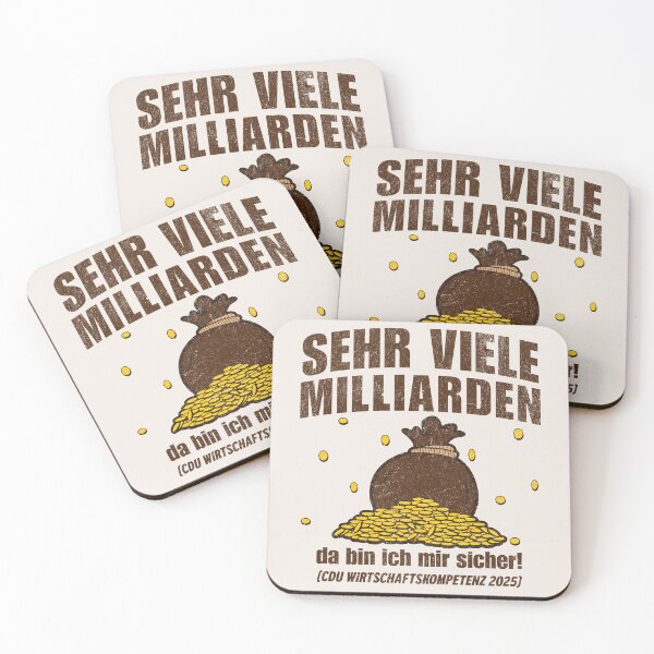 Item preview, MANY BILLIONS – CDU satire on the budget debate designed and sold by VariousGoodies.