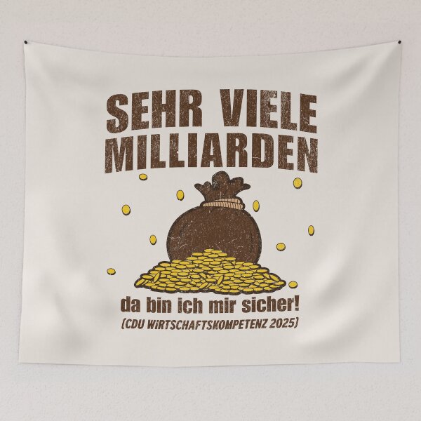 Item preview, MANY BILLIONS – CDU satire on the budget debate designed and sold by VariousGoodies.