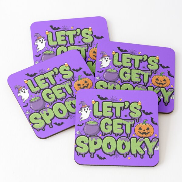 Item preview, Funny Halloween | Let’s Get Spooky Ghost Pumpkin Cauldron Bats Design designed and sold by TrackinDaTrends.