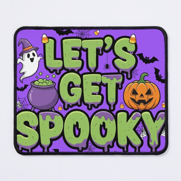 Item preview, Funny Halloween | Let’s Get Spooky Ghost Pumpkin Cauldron Bats Design designed and sold by TrackinDaTrends.