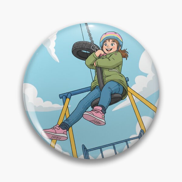 Item preview, Tire Swing Soar: Rainbow-Helmeted Girl's Playground Joy designed and sold by David Patterson.