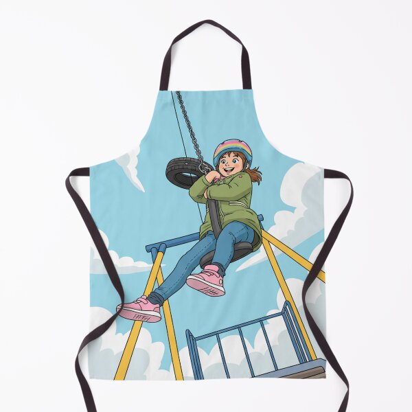 Item preview, Tire Swing Soar: Rainbow-Helmeted Girl's Playground Joy designed and sold by David Patterson.