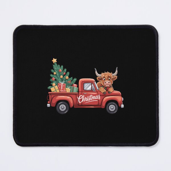 Item preview, Merry Christmas Cow Christmas Tree Truck Xmas designed and sold by WalshDrawnLaugh.