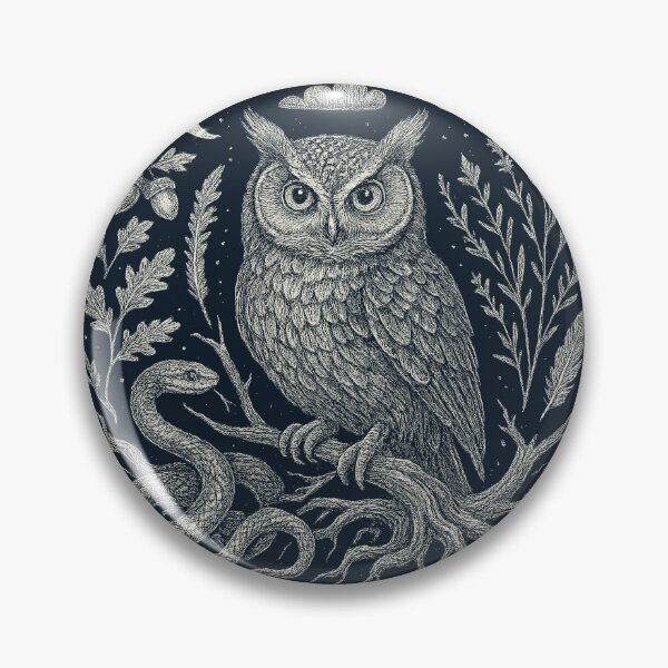 Item preview, Owl Snake Moon Forest Night Bird designed and sold by EdvvinStudios.