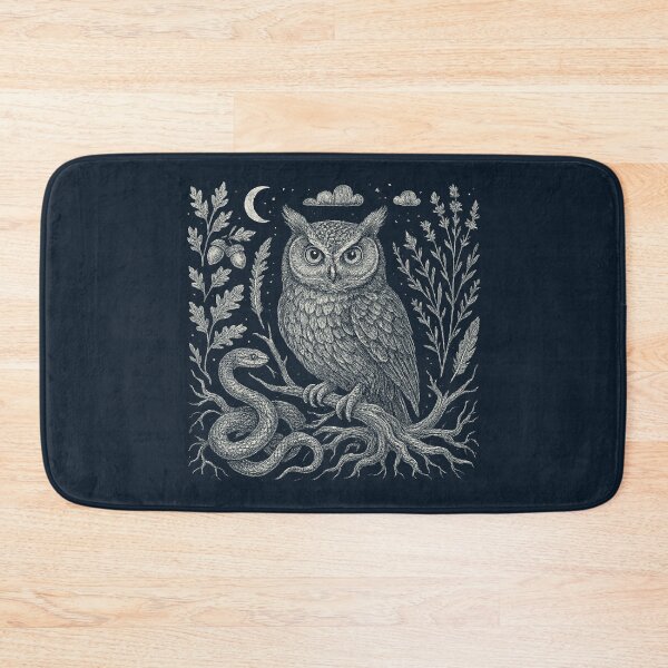 Item preview, Owl Snake Moon Forest Night Bird designed and sold by EdvvinStudios.