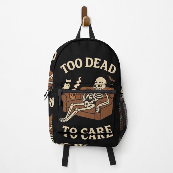 Item preview, Too Dead To Care | Funny Skeleton Halloween Design | Lazy Spooky Vibes designed and sold by FunMerchOutlet.
