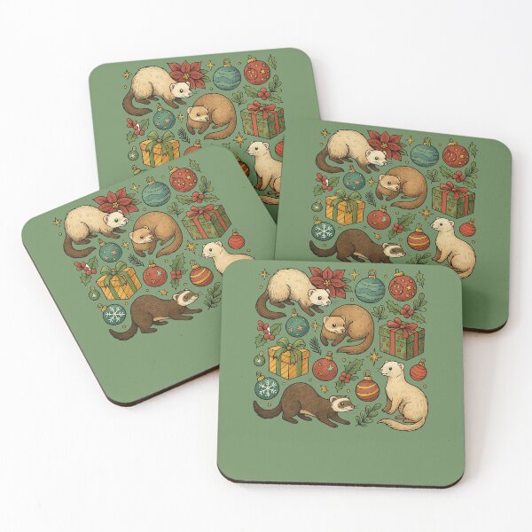 Item preview, Christmas Ferrets designed and sold by FrictionMaxxing.