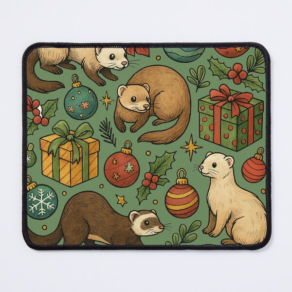 Item preview, Christmas Ferrets designed and sold by FrictionMaxxing.