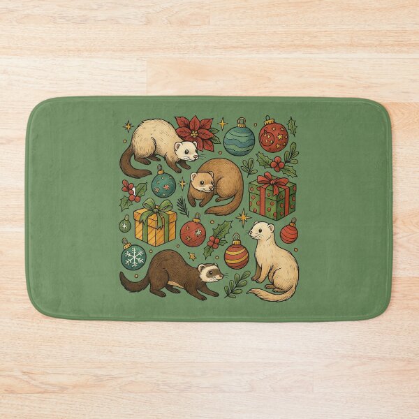 Item preview, Christmas Ferrets designed and sold by FrictionMaxxing.