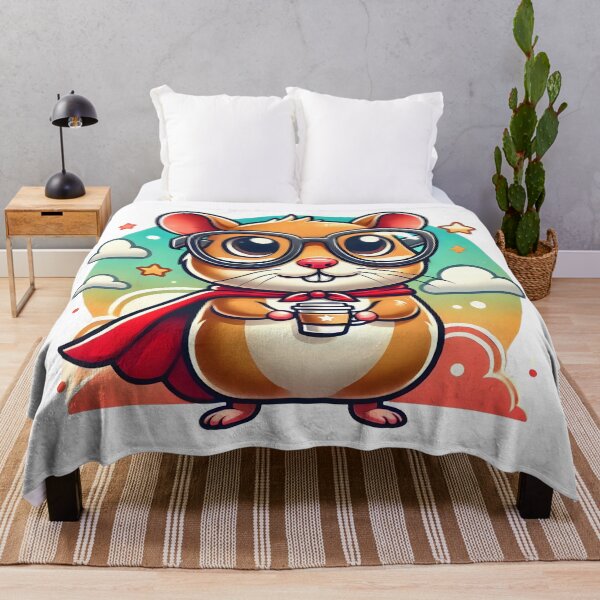 Item preview, Cute Coffee Hamster with Glasses - Adorable Cartoon Animal Art. designed and sold by The-T-In-Retro.
