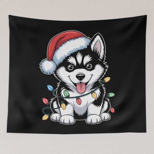 Item preview, Santa Christmas Tree Xmas Dog designed and sold by savrmiller.