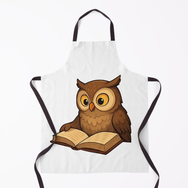Item preview, owl reading book designed and sold by PawsGiggles.