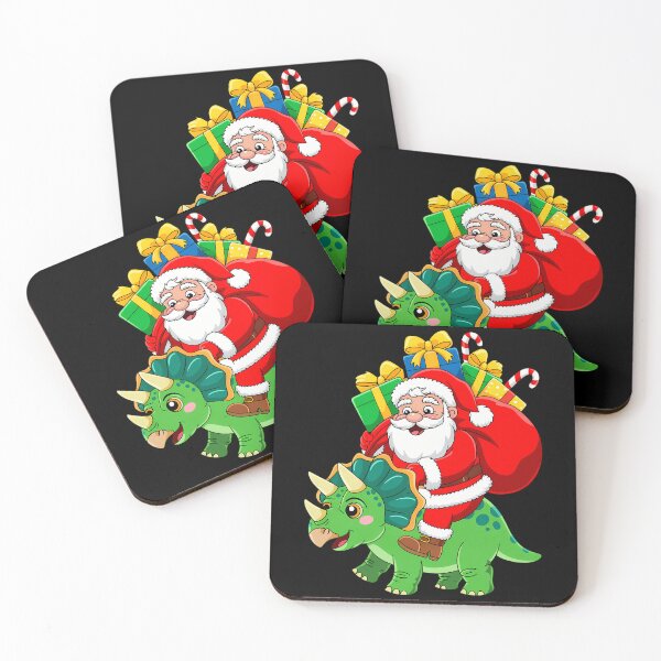 Item preview, Santa Riding Triceratops Dinosaur Christmas Xmas Squad designed and sold by savrmiller.