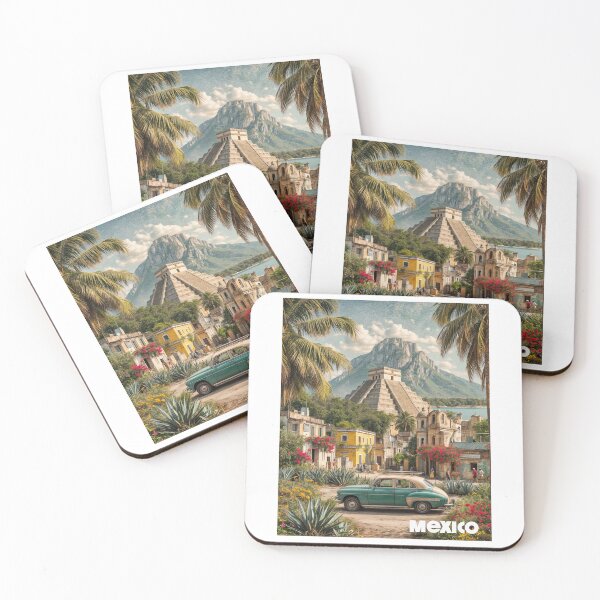 Item preview, Retro Mexico Dreamscape: Vintage Vibes & Ancient Echoes designed and sold by ForeverPrintsOK.