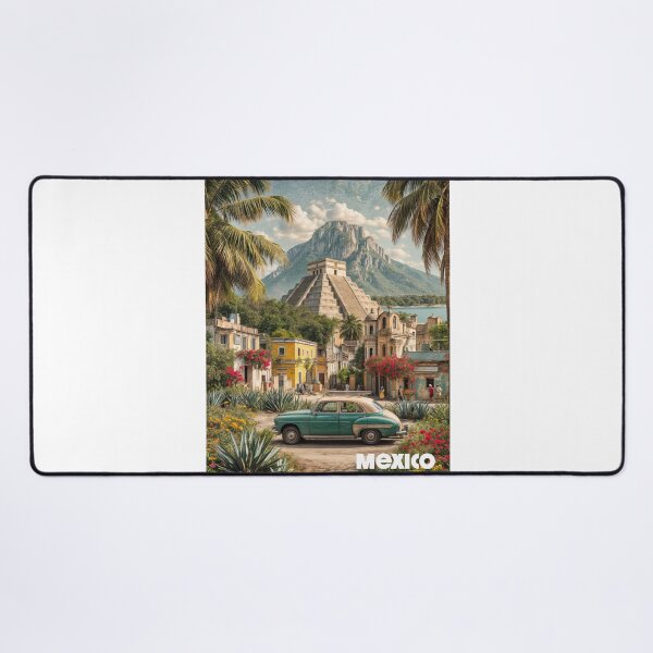 Item preview, Retro Mexico Dreamscape: Vintage Vibes & Ancient Echoes designed and sold by ForeverPrintsOK.