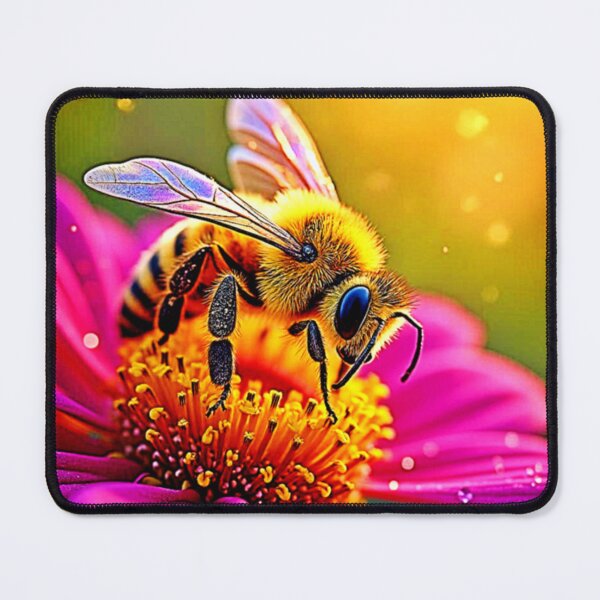 Item preview, Golden Bee Flower Magic Light Design designed and sold by Health And Fitness Posts e-Store.