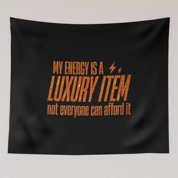 Item preview, My Energy Is a Luxury Item – Bold Sparkle-Effect Typography | Self‑Care & Boundaries Quote designed and sold by Abirtom.