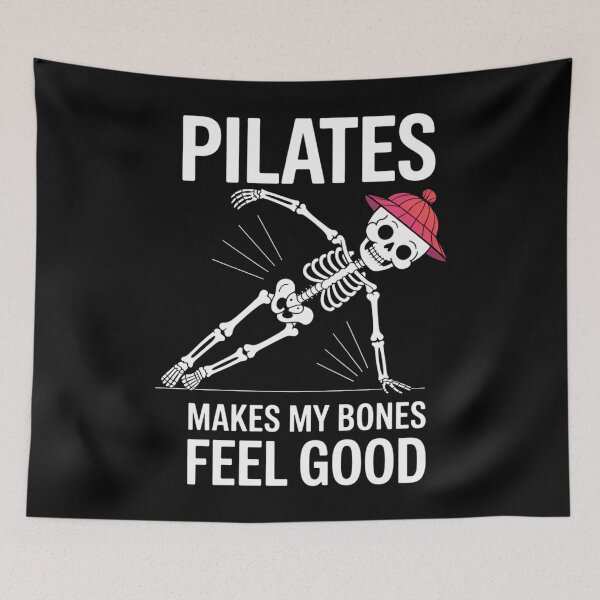 Item preview, Skeleton Pilates Meditation Xmas Funny designed and sold by savrmiller.