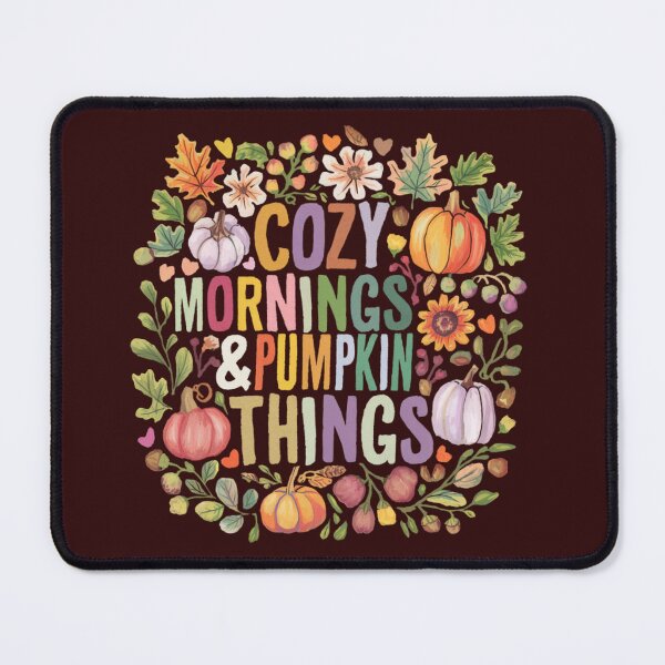 Item preview, Cozy Mornings and Pumpkin Things – Cute Autumn Quote Design | Fall Aesthetic Art. designed and sold by SaraSumi.