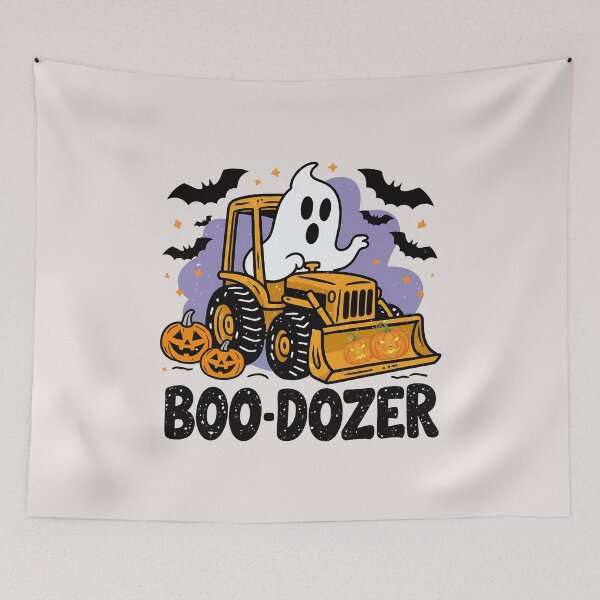 Item preview, Funny Boo‑Dozer Bulldozer Ghost – Cute Halloween Construction Truck designed and sold by wabeen.