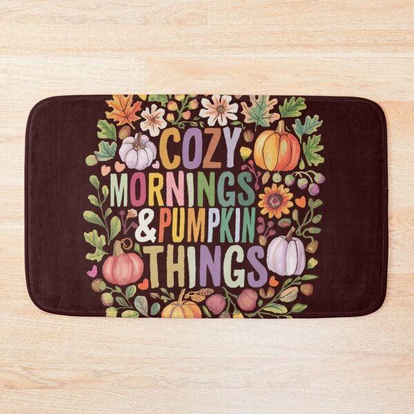 Item preview, Cozy Mornings and Pumpkin Things – Cute Autumn Quote Design | Fall Aesthetic Art. designed and sold by SaraSumi.