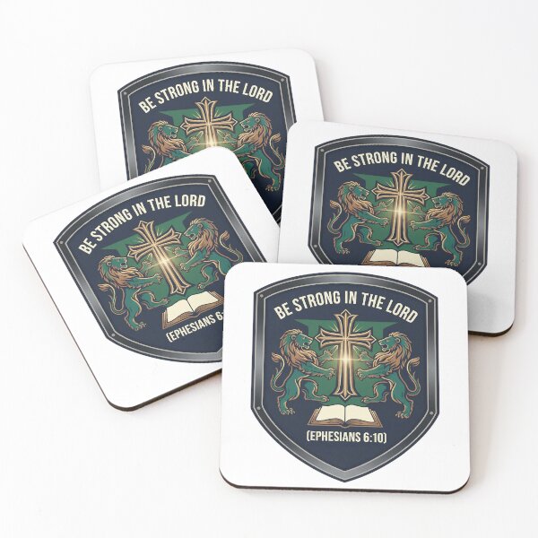 Item preview, Be Strong in the Lord Ephesians 6:10 Christian Shield Design. designed and sold by loveandlightrb.