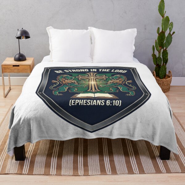 Item preview, Be Strong in the Lord Ephesians 6:10 Christian Shield Design. designed and sold by loveandlightrb.
