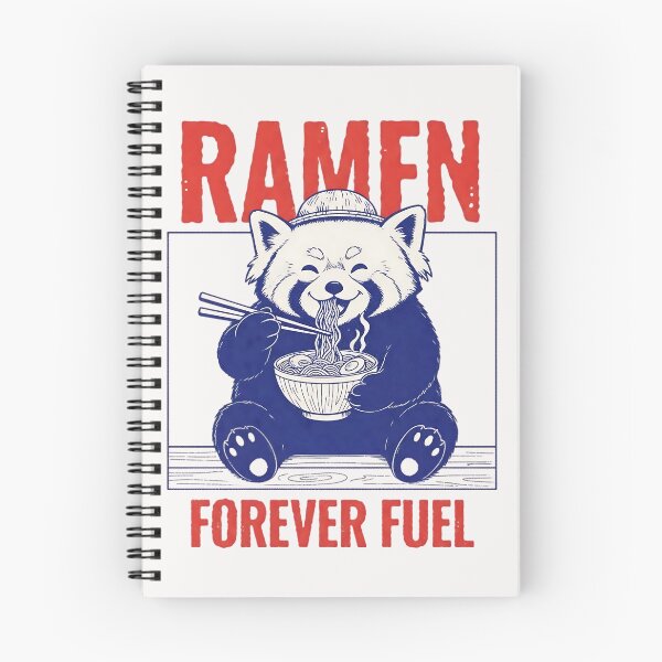 Artikelvorschau, Red Panda Ramen Lover T-Shirt - Cute Animal Eating Noodles Funny Graphic Tee - "Ramen Forever Fuel" Japanese Foodie Gift Idea - Kawaii Anime Style entworfen und verkauft von Elbstromstudio.