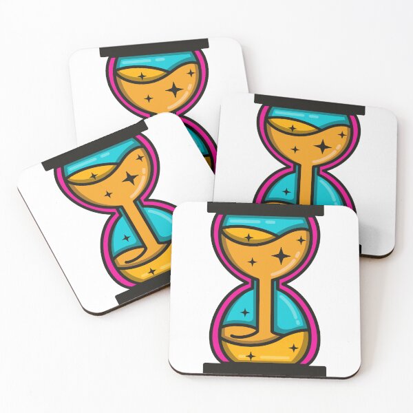 Item preview, Colorful Hourglass Illustration | Time Is Precious Neon Art Design designed and sold by Ammna.